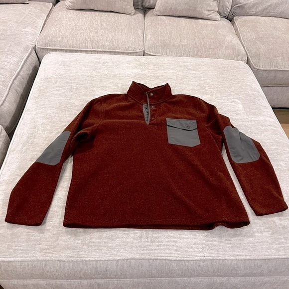 LL. Bean Allagash Fleece Henley , "Dark Russet" Fleece - Picture 1 of 5
